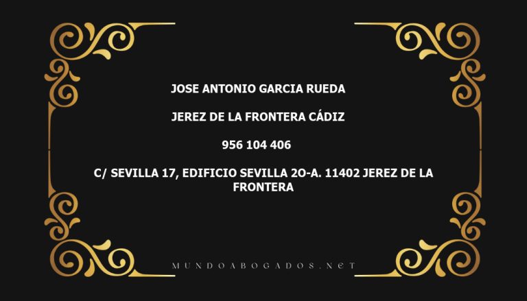 abogado Jose Antonio Garcia Rueda en la localidad de Jerez de la Frontera