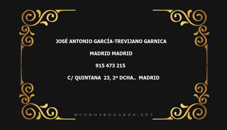 abogado José Antonio García-Trevijano Garnica en la localidad de Madrid