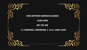 abogado Jose Antonio Garrido Alvarez en la localidad de Leon