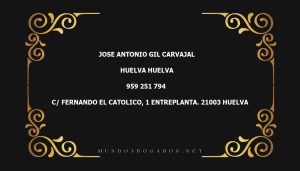 abogado Jose Antonio Gil Carvajal en la localidad de Huelva