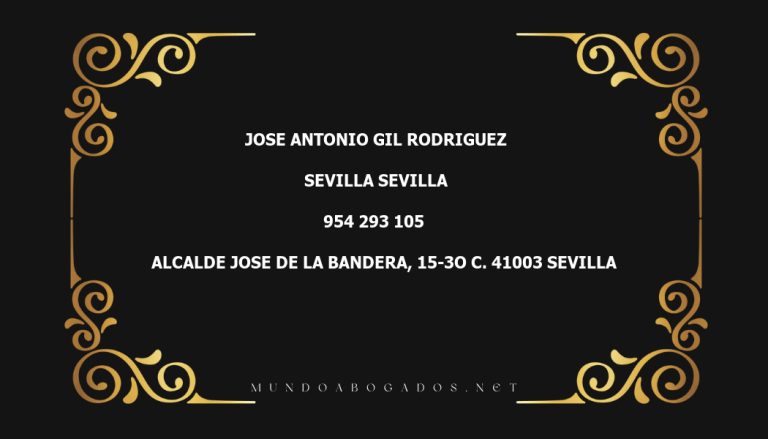 abogado Jose Antonio Gil Rodriguez en la localidad de Sevilla