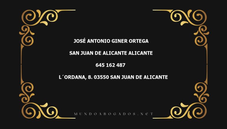 abogado José Antonio Giner Ortega en la localidad de San Juan de Alicante