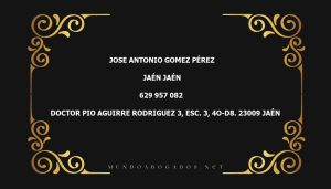 abogado Jose Antonio Gomez Pérez en la localidad de Jaén