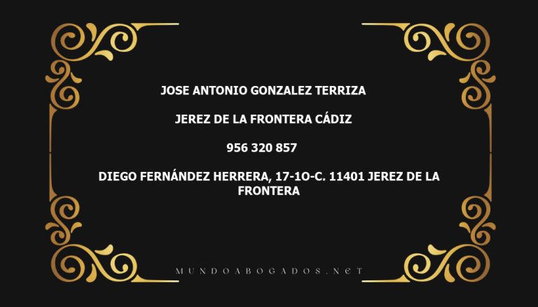 abogado Jose Antonio Gonzalez Terriza en la localidad de Jerez de la Frontera