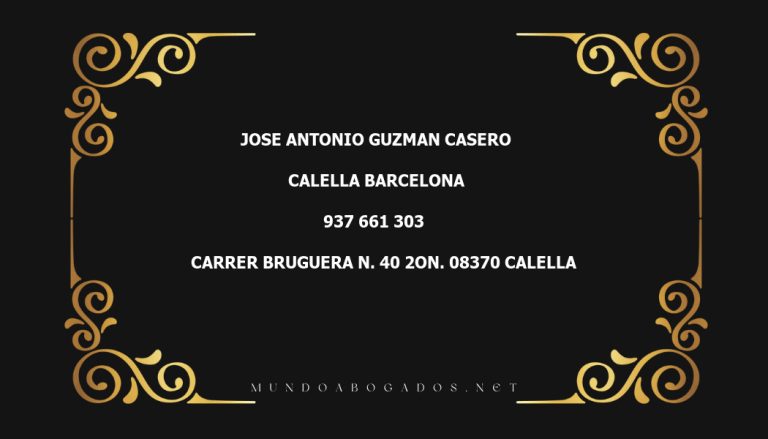 abogado Jose Antonio Guzman Casero en la localidad de Calella