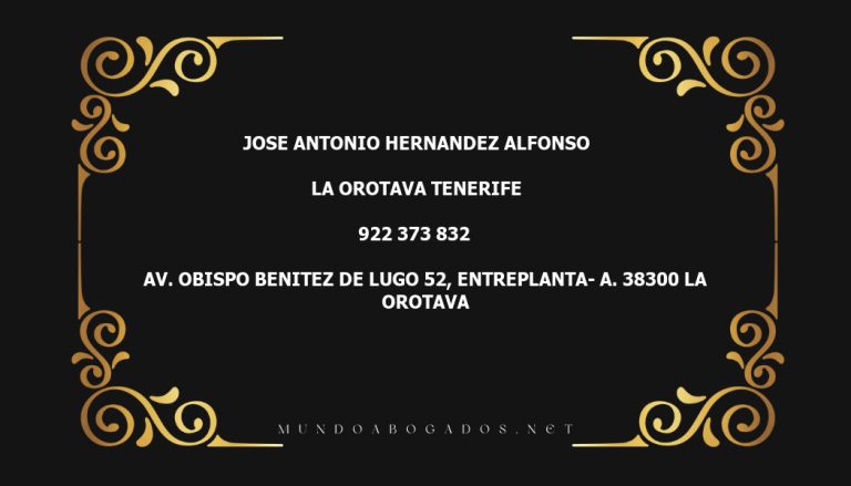 abogado Jose Antonio Hernandez Alfonso en la localidad de La Orotava