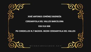 abogado José Antonio Jiménez Buendía en la localidad de Cerdanyola del Valles