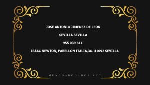 abogado Jose Antonio Jimenez De Leon en la localidad de Sevilla