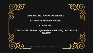 abogado Jose Antonio Jimenez Gutierrez en la localidad de Pozuelo de Alarcon