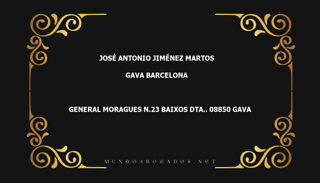 abogado José Antonio Jiménez Martos en la localidad de Gava