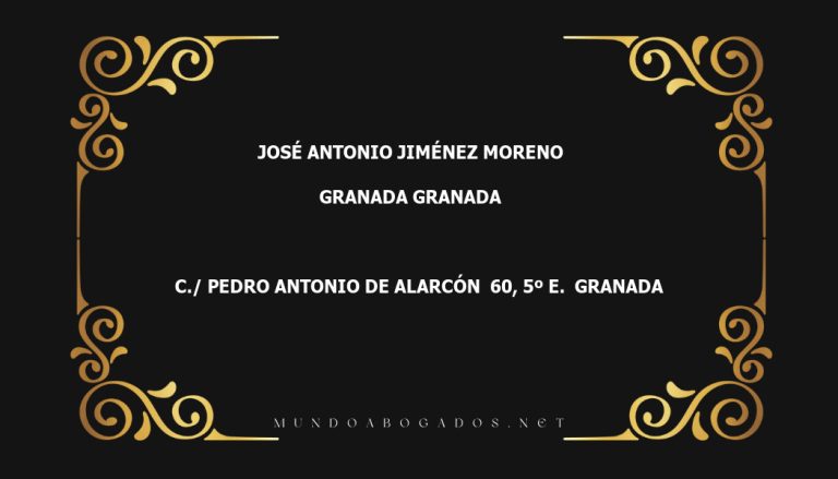 abogado Jose Antonio Jiménez Moreno en la localidad de Granada