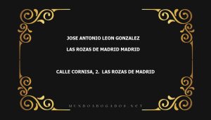 abogado Jose Antonio Leon Gonzalez en la localidad de Las Rozas de Madrid