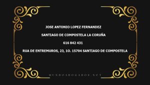 abogado Jose Antonio Lopez Fernandez en la localidad de Santiago de Compostela