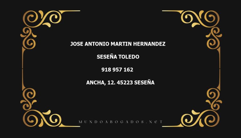 abogado Jose Antonio Martin Hernandez en la localidad de Seseña