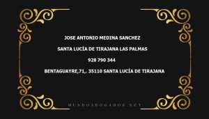 abogado Jose Antonio Medina Sanchez en la localidad de Santa Lucía de Tirajana