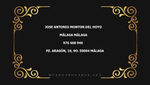 abogado Jose Antonio Monton Del Hoyo en la localidad de Málaga