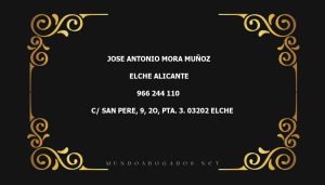 abogado Jose Antonio Mora Muñoz en la localidad de Elche