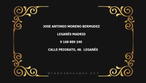 abogado Jose Antonio Moreno Bermudez en la localidad de Leganés