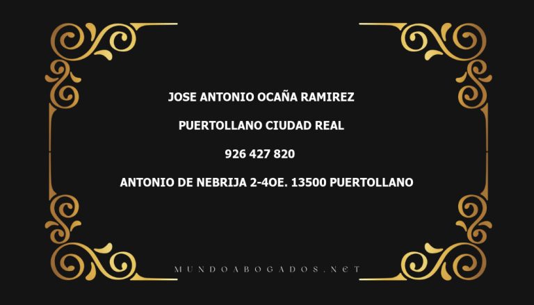 abogado Jose Antonio Ocaña Ramirez en la localidad de Puertollano