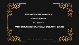 abogado Jose Antonio Panizo Viloria en la localidad de Burgos