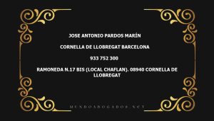 abogado Jose Antonio Pardos Marín en la localidad de Cornella de Llobregat