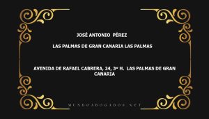 abogado José Antonio  Pérez en la localidad de Las Palmas de Gran Canaria