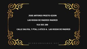 abogado Jose Antonio Prieto Gijon en la localidad de Las Rozas de Madrid