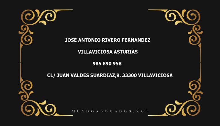 abogado Jose Antonio Rivero Fernandez en la localidad de Villaviciosa