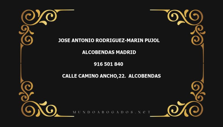 abogado Jose Antonio Rodriguez-Marin Pujol en la localidad de Alcobendas