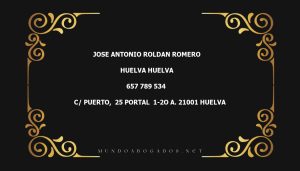 abogado Jose Antonio Roldan Romero en la localidad de Huelva