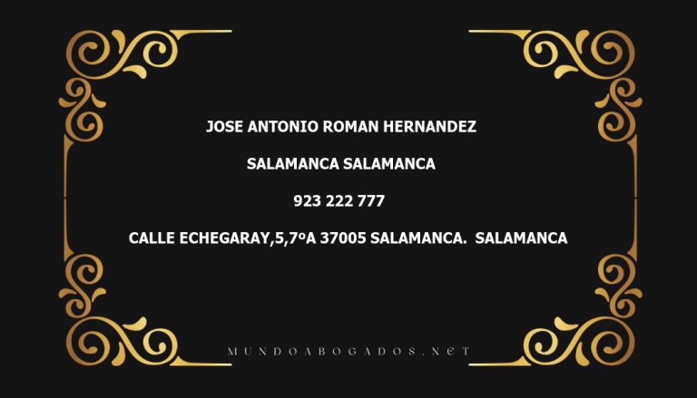 abogado Jose Antonio Roman Hernandez en la localidad de Salamanca