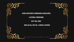 abogado Jose Antonio Serrano Aguilera en la localidad de Lucena