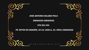 abogado Jose Antonio Solano Polo en la localidad de Zaragoza