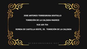 abogado Jose Antonio Torregrosa Soutullo en la localidad de Torrejón de la Calzada