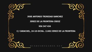 abogado Jose Antonio Trinidad Sanchez en la localidad de Jerez de la Frontera