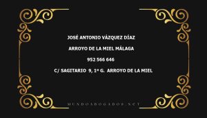 abogado José Antonio Vázquez Díaz en la localidad de Arroyo de la Miel