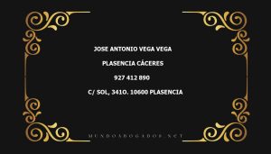 abogado Jose Antonio Vega Vega en la localidad de Plasencia