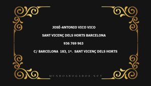 abogado José-Antonio Vico Vico en la localidad de Sant Vicenç dels Horts