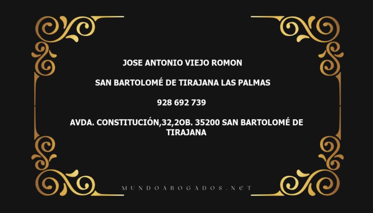 abogado Jose Antonio Viejo Romon en la localidad de San Bartolomé de Tirajana