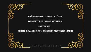 abogado José Antonio Villabrille López en la localidad de San Martín de Laspra