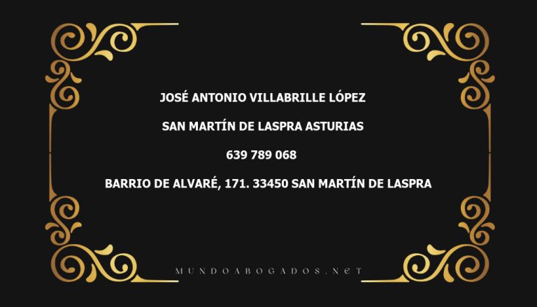 abogado José Antonio Villabrille López en la localidad de San Martín de Laspra