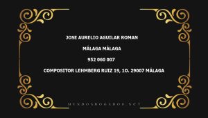 abogado Jose Aurelio Aguilar Roman en la localidad de Málaga