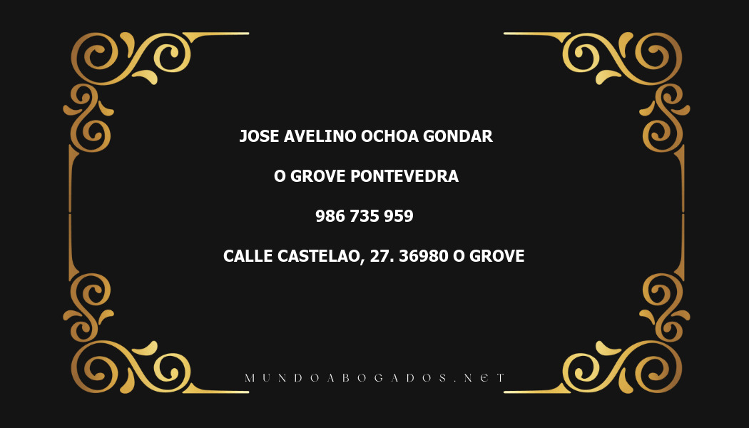 abogado Jose Avelino Ochoa Gondar en la localidad de O Grove