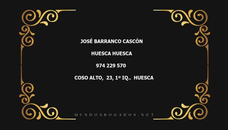 abogado José Barranco Cascón en la localidad de Huesca