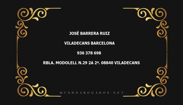 abogado José Barrera Ruiz en la localidad de Viladecans