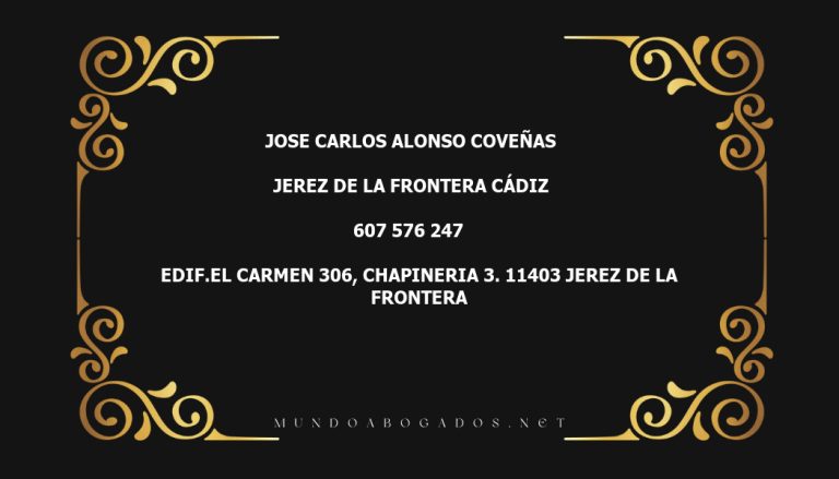 abogado Jose Carlos Alonso Coveñas en la localidad de Jerez de la Frontera