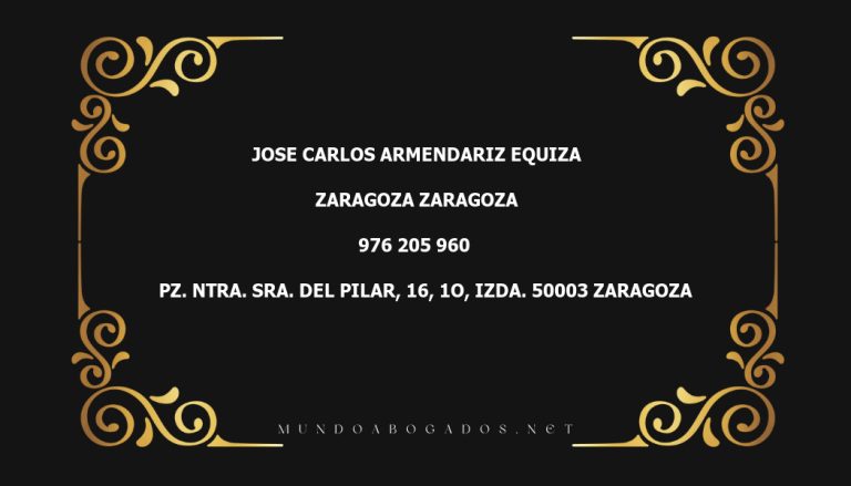 abogado Jose Carlos Armendariz Equiza en la localidad de Zaragoza