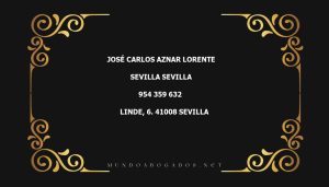 abogado José Carlos Aznar Lorente en la localidad de Sevilla