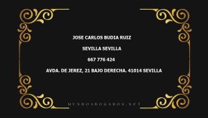 abogado Jose Carlos Budia Ruiz en la localidad de Sevilla