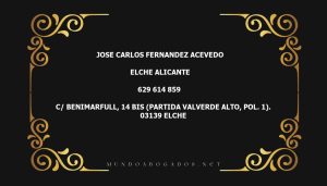 abogado Jose Carlos Fernandez Acevedo en la localidad de Elche